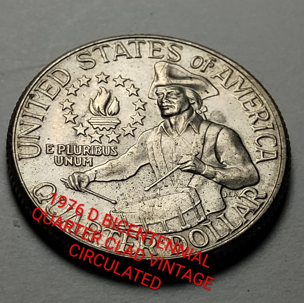 ✅❤️1976D Bicentennial Quarter Coin GREAT COLLECTION CIRCULATED VINTAGE CLAD